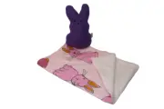 Easter Bunny Set Blanket & Plush Bunny Toy (Purple)