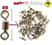 50x ROLLING SWIVELS size # 8 Bulk Pack Fishing Tackle Whiting Bream Surf