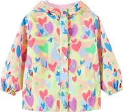 [Domueay] Softshell Jacket Children's Waterproof Rain Jacket Girls Boys Transition Jacket Lightweight Breathable Lined Jackets with Hood Spring Autumn Wind Jacket Windproof Coat 2-10 Years Size 92-140