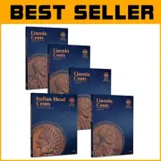 5-Volume Small Cent Coin Folder Set 1857 - Present for Collectors - Federal Blue