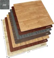 Wood Grain Floor Mats Foam Interlocking Mats Tile 3/8-Inch Thick Floorin