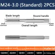 A pair M24-3.0 Hand tap set tap machine suitable for die steel aluminum