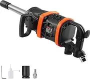 VEVOR 1 Inch Air Impact Wrench, Up to 5175 ft-lbs Beast Reverse Torque Output Pneumatic Impact Gun w/ 8 Inch Extended Anvil for Repairs and Maintenance of Heavy Duty Machinery/Semi-Truck/Bus