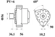 Mahle Alternator for Mercedes-Benz 190D W201 2.5L Diesel OM602 01/86 - 12/89