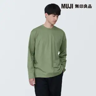 【MUJI 無印良品】男棉混天竺圓領長袖T恤(共8色)