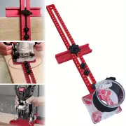 4 in 1 Router Milling Groove Bracket Cabinet Hardware Jig Aluminum Router Circle Cutting Jig Punch-Router Milling Groove