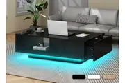 ALFORDSON Coffee Table LED RGB Light Storage Drawer Modern Furniture