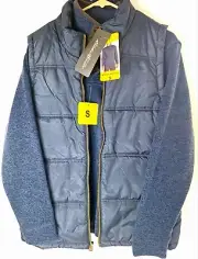 Eddie Bauer Radiator Fleece Snap-Front Pullover & Puffer Vest Combo Sz S NEW NWT
