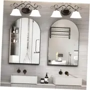 Wall Mounted Mirror, Arched Wall Mirror for Bathroom, 2 Pieces 24"x36" Arch