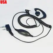 Clip Ear Earpiece Headset Mic For Kenwood Baofeng UV-5R Two way Radio US STOCK