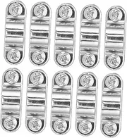 Alipis 10pcs Stainless Steel Pipe Holder Bracket Heavy-Duty Wall-Mounted Pipe Supports for Securing Pipelines Reliable and Adjustable Bracket
