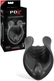 PDX 4" Vibrating Silicone Stroker plus Removable Bullet