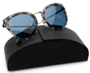 NEW PRADA SPR 20U HU7-219 GREY TORTOISE / BLUE LENS SUNGLASSES 54-22-140 B47mm