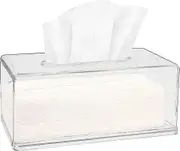 Acrylic tissue box holder, Transparent tissue box for storing tissue, rectangular tissue box covering bathroom, kitchen and napkin box holder tissue d