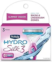 Schick Hydro Silk 3 Razor Blades Refills for Women, 4 Count