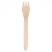 Disposable forks, wooden, 10 pcs