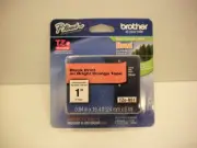 Brother P-Touch Label Tape TZe-B51 Black Print On Bright Orange 1” Genuine OEM