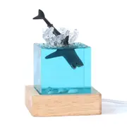 GGP Megalodon Shark Handcrafted Ocean Resin Whale Night Light Unique Home Decor Table Lamp