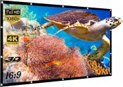 Yisiga 120 Inches Projector Screen,16:9 HD 4K Foldable Anti-Crease Portable P...