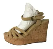 SPLENDID FALLON SUEDE PLATFORM WEDGE SANDAL SZ 9, RETAIL $148
