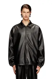 [Diesel] Diesel - Jacket in treated technical fabric - Jackets - Unisex - Black 48 Black