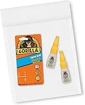 Gorilla Super Glue with Brush & Nozzle Applicator, 10 Gram, Clear, (Pack of 2)