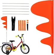 Safety Flag, Trailer Flag with Heavy Duty Fiberglass Pole, Waterproof Trailer Flag, Adjustable Height Visibility Flag