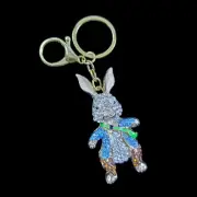 Betsey Johnson Sparkling Peter Rabbit Easter Bunny Keychain Bag Clip Charm