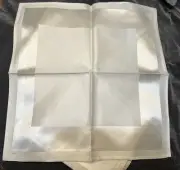 Pure 6 Linen Damask White Napkins Oversized 18x18" VTG New! Made In JAPAN