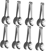 Gatuida 8pcs Stainless Steel Tea Filter Clamp Tongs Tea Bag Squeezer for Sugar Cubes and Ice Cubes Kitchen Accessories