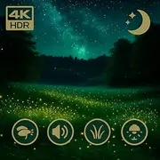 Night Ambient Sounds, Cricket, Swamp Sounds at Night with Pink Noise