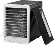 Devanti Food Dehydrator, 10 Detachable Trays 550W Electric Dehydrators Dryer Machine Oven Jerky Yogurt Fruit Maker Home Small Kitchen Appliances, Adjustable LCD Temperature Touch Control Black