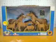 Blue Grass Farms SET of 5 HORSES Soft Mane & Long Tail Toy Concepts # 8474 HTF