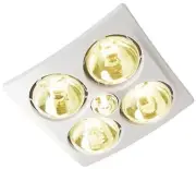 IXL Eco Sensation 3 in 1 (4 x 275W) Tastic - Bathroom Heat Lamp with Exhaust ...