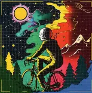 Hofmann Night Ride by Caleb Kesey BLOTTER ART perforated tabs psychedelic