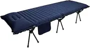 YVYKFZD Camping Cots for Adults, Easy-to-Assemble Folding Camping Bed, Portable Single Sleeping Cots with Carry Bag, 1000D Double Layer Oxford, Supports 330 lbs (Color : Navy Blue)