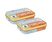 2PK Nostalgic Art Pet/Dog Treats Storage Metal Tin Box Friends Forever 9.5x6x2cm