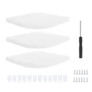 3 Pcs Shelf Decorations Shelf Wall Mounted Wall Ornament Thick Wood Shelves