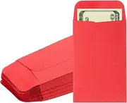 uxcell Money Envelope, 50 Pack 3.5" x 2.2" Cash Envelopes Money Holder Bags Budgeting Saving Challenge Letter for Gift Coins Checks Tickets Jewelry Passport Card, Red