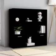 Book Cabinet Black 98x30x98 cm Chipboard