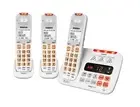 UNIDEN SSE45+2 WHITE SIGHT & SOUND 3 HANDSETS ENHANCED CORDLESS PHONE SYSTEM