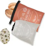 2 Pack Reusable Bread Bags with Beeswax Food Wraps Accessories, Sourdough Baking