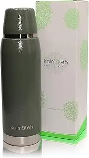 [Kalmateh] Thermos- Double Walled Vacuum Insulated Stainless Steel Thermos (760ml) Precise Pouring & Heat Retention- For Yerba Mate, Coffee, Tea, Camping (Military Green)