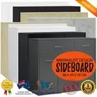Sideboard With Storage Drawer 3 Door Side Cabinet Organizer Chipboard 88x30x70cm