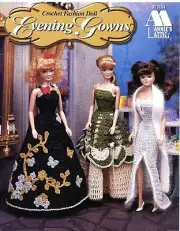 Annie's Attic Crochet Fashion Doll Evening Gowns Pattern Booklet #870114 Barbie