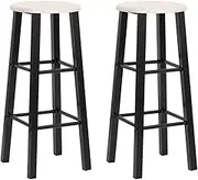 Bar Stools 2 pcs Black MDF Bar Chair