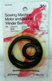 J.C. PENNEY Sewing Machine Motor & Bobbin Winder Belts (NEW)