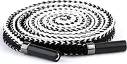 TORMEN Replacement Drawstrings Drawcords 51IN Cotton Drawstring Cord with Easy Adjustable Easy to Install Perfect for Hoodies Activewear(1 Pcs Metal, Flat, Black + White)