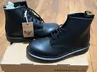 Dr. Martens 101 Smooth Black Leather Lace Up Boot Mens 6 / Womens 7 NEW 24255001