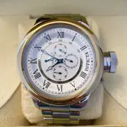 Invicta Russian Diver Gold Accent Multifunction Stainless Watch 52mm